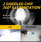 LED лампа H4 для мотоцикла 12 V 6000 K с алюминиевым корпусом ближний и дальний свет - изображение 5