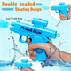 Водяной пистолет Seuno Prank Gun двусторонний бластер для розыгрышей и водных баталий механический синий (GS1023) - изображение 2