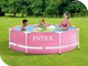 Каркасний басейн Intex 28290 Metal Frame 244 х 76 см об'єм 2843 л Рожевий - изображение 9