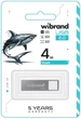 Флеш накопитель USB 4Gb Wibrand Shark, Silver, USB 2.0 (WI2.0/SH4U4S) - изображение 2