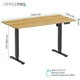 Компьютерный стол OfficePro ODE1470LW, Light Wood/Black - изображение 5