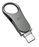 Флеш накопитель USB 64Gb Silicon Power Mobile C80, Titanium, Type-C / USB 3.2 (SP064GBUC3C80V1S) - изображение 1