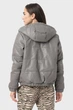 Жіноча сіра двостороння куртка REVERSIBLE FAUX LEATHER DKNY XS DP1J9042 - изображение 4
