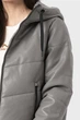 Жіноча сіра двостороння куртка REVERSIBLE FAUX LEATHER DKNY XS DP1J9042 - изображение 5