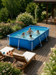 Каркасний басейн Intex 28273 Rectangular Frame 450x220x84 см, великий сімейний прямокутний басейн для дачі та двору, металевий каркас, 7127 л - изображение 5