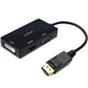 Конвертер відеосигналу з DisplayPort на HDMI/VGA/DVI роз'єми OEM DPA01Mix, мультимедійний перехідник / адаптер 3в1 - зображення 3