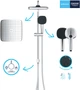 Смеситель для ванны Grohe QuickFix Dice 1018720000 с душевой системой QuickFix Vitalio Comfort 250 26698001 (UA203170101) - изображение 7