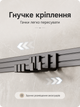 Настенная двухуровневая полка-вешалка с крючками графитовая 58×22×13 см для ванной (49675885) - изображение 5