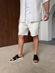 Костюм Cool льняной мужской в полоску летний L молочный (26927) - изображение 3