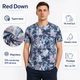 Мужская футболка Red Down из марлевки легкая быстросохнущая с принтом,XXXL,Серый с бирюзовым - изображение 4