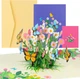 Подарочная поздравительная открытка «Fuyamp Daisy Flowers» с объемными цветами и бабочками внутри Разноцветный - изображение 2