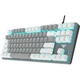Клавиатура игровая Aula F3287 механическая 87 клавиш USB Blue Switch White/Grey (6948391240688) - изображение 3