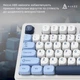 Клавіатура бездротова Ajazz AF98 Plus Glacier Blue мембранна 98 клавіш RGB White/Blue (AF98-PLUS-GB) - зображення 9