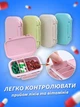 Органайзер для таблеток ЭКО карманная мини таблетница компактная дорожная VMHouse контейнер бокс на 4 отделения розовый (0060-0201) - изображение 7