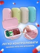 Органайзер для таблеток ЕКО кишенькова міні таблетниця компактна дорожня VMHouse контейнер бокс на 4 відділення бірюзовий (0060-0203) - зображення 7