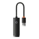 Зовнішня мережна карта USB на LAN Baseus Lite Series Ethernet Adapter (100Mbps, 15см). Black - зображення 3