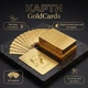 Пластиковые карты для покера GoldCards, 54 (52+2) карты, золотистая рубашка, золотистые цифры - изображение 1
