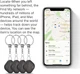 Bluetooth-трекер Nutale Findthing Air Key Finder, 4 шт, iOS, черный, для ключей и сумок - изображение 6