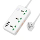 Подовжувач мережевий HOCO AC7A Storm 3-position socket 3USB і 1Type-C 17W білий - зображення 1