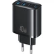 Сетевое зарядное устройство Usams T70 2хUSB-A + 2хUSB-С 40W Black (CC330TC01) [164376] - изображение 1