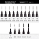 Ручка Uni Mitsubishi PIN-200 для эскизов игольчатая, 0.3 мм, 12 шт - изображение 6