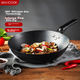 Чугунная сковорода-вок MAXCOOK с круглым дном, без покрытия, традиционная, 32 см, для газовой плиты, MCC-142 (отправляется случайным образом). - зображення 3