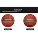 Баскетбольный мяч SPALDING, размер 5, для использования в помещении и на открытом воздухе, износостойкий, из полиуретана, двойного назначения, детский баскетбольный мяч, артикул 77-476Y5 - изображение 5