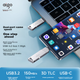 Флеш-накопитель Aigo 64 ГБ большой емкости 220 МБ/с USB 3.2 Type-C с двойным интерфейсом для телефонов, планшетов и ноутбуков (U350). Универсальная флешка для бизнеса, офиса и кабинета. Совместима со смартфонами, планшетами и ноутбуками. - изображение 4