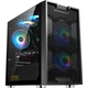 Игровой корпус SAMA Pingtouge M7 Mini Compact, вырез на передней панели для охлаждения, боковая панель из закаленного стекла, поддержка материнских плат M-ATX, отсек для накопителей U3, система организации кабелей, отсек для блока питания. - изображение 1