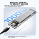 Корпус для двопротокольного SSD-накопичувача ORICO M.2 NVMe/SATA, інтерфейс Type-C 10 Гбіт/с, зовнішній корпус для ноутбука, TCM2M-C3 - зображення 6