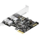 Плата розширення MOGEPCIE X1 на два порти USB 3.0, адаптер PCI-E на два порти USB Gen1, чіп Risa NEC, MC2010 - зображення 1