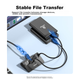 SAMZHE USB-хаб 3.0, високошвидкісний розширювальний хаб-док, адаптер для ноутбука Apple One-To-To, подовжувач, повністю алюмінієвий JXQ-H04 - изображение 5