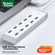 USB-хаб UGREEN 3.0, високошвидкісне розширення з 10 портами, багатоінтерфейсна док-станція, сумісний із настільними та портативними комп'ютерами, конвертер "один до" з портом живлення - изображение 1
