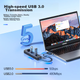 USB-концентратор ORICO USB 3.0, 7-портовая док-станция расширения, многоинтерфейсный преобразователь, независимый источник питания, совместим с ноутбуками и настольными компьютерами, подходит для Lenovo и Huawei, PW7U-U3 - изображение 3