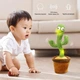 Танцюючий кактус Dancing Cactus TikTok з підсвіткою і функцією повторення на USB зарядці - зображення 2