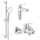 Набiр змiшувачiв Grohe Eurosmart 3 в 1 для ванни (UA123246M3) - зображення 1