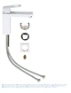 Grohe Eurocube Однорычажный смеситель для раковины M-Size (23446000) - изображение 8