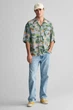 Чоловіча блакитна сорочка з візерунком REL VISCOSE HAWAII PRINT SS Gant XL 3240077 - зображення 3