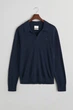 Чоловіче темно-синє лляне поло COTTON LINEN OPEN Gant XXL 8050193 - изображение 5