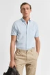 Чоловіча блакитна лляна сорочка REG COTTON LINEN SS SHIRT Gant S 3250083 - изображение 1