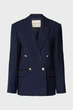 Жіночий темно-синій жакет у смужку PINSTRIPE REG CLUB Gant 34 4770334 - зображення 6