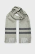 Сірий чоловічий шарф MERINO WOOL STRIPED WOVEN SCARF Gant OS 9920228 - зображення 1