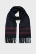 Чоловічий темно-синій шарф MERINO WOOL STRIPED WOVEN SCARF Gant OS 9920228 - зображення 1