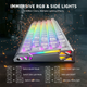 Игровая магнитная клавиатура ATTACK SHARK R68 HE / Проводное подключение / Magnetic Switch / White - изображение 7