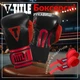 Боксерські рукавиці TITLE натуральна шкіра 10 oz чорні червоні - зображення 2