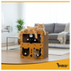 Когтеточка для кошек Purlov двухэтажный домик 51,5x45x28 см из гофрированного картона с игрушками - зображення 8