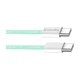 Дата кабель USB-C to USB-C 1.0m 60W 3.0А green ColorWay (ek19595) - зображення 3