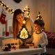 Светильник музыкальный снежный шар Елка 15x15x23 см LED подсветка 5 мелодий питание USB батарейки зеленый - изображение 2