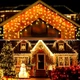 Гірлянда Бахрома від мережі, 12 м, 200 LED, Теплий білий - зображення 7