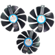 Вентилятор (кулер) NTK 35389 для відеокарти Sapphire Pulse RX 5700 XT Комплект 3шт (FD10015M12D) (black) - изображение 2